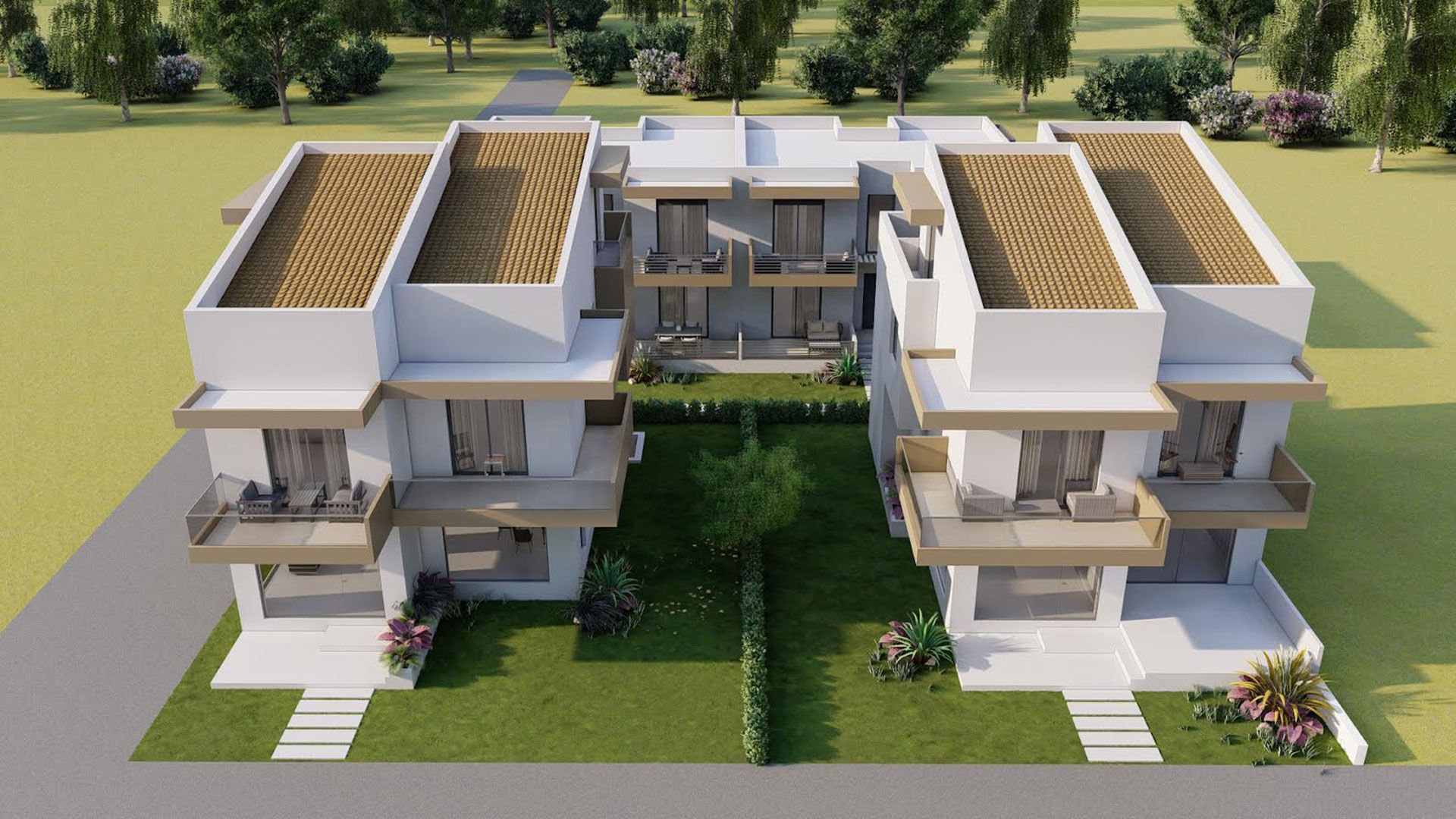 Casă modernă tip duplex în complex rezidențial nou în Grecia
